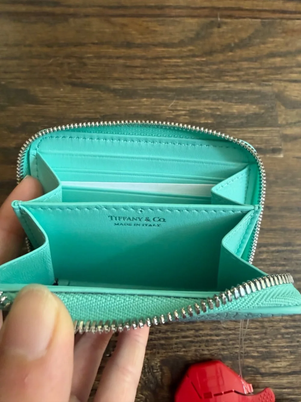 Tiffany & Co. Please Return to Tiffany Leather Zip Wallet - Ombre Blue | NWT